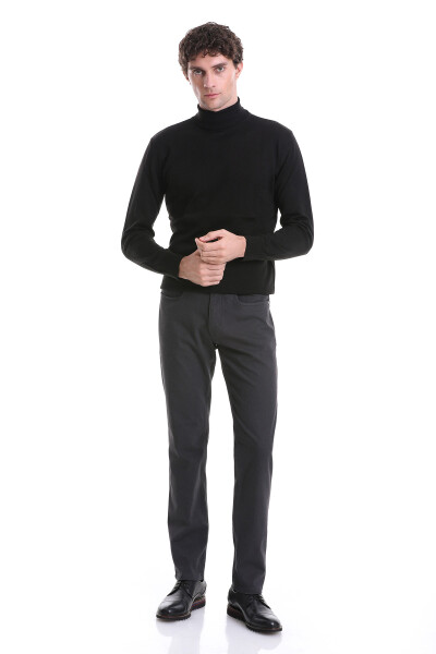 Antrasit Regular Fit 5 Cep Pamuklu Kot Pantolon - Hatemoğlu