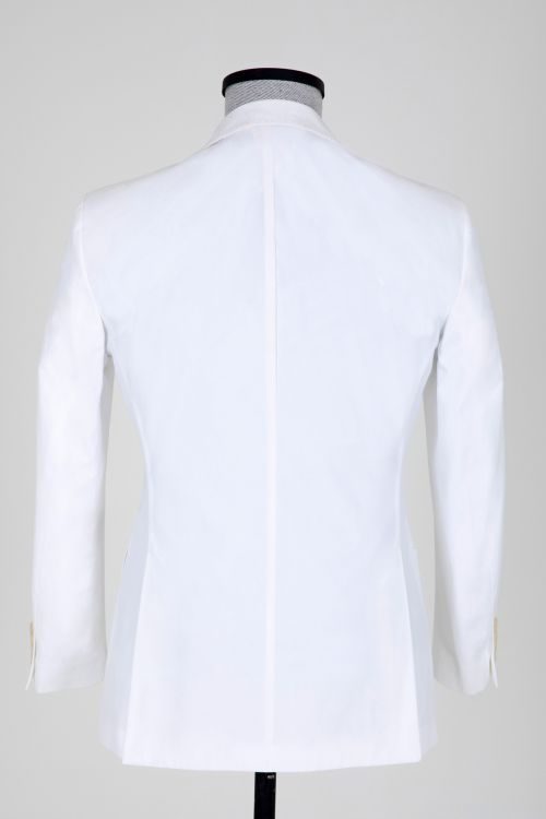 Hatemoğlu Beyaz Basic Slim Fit Ceket. 4