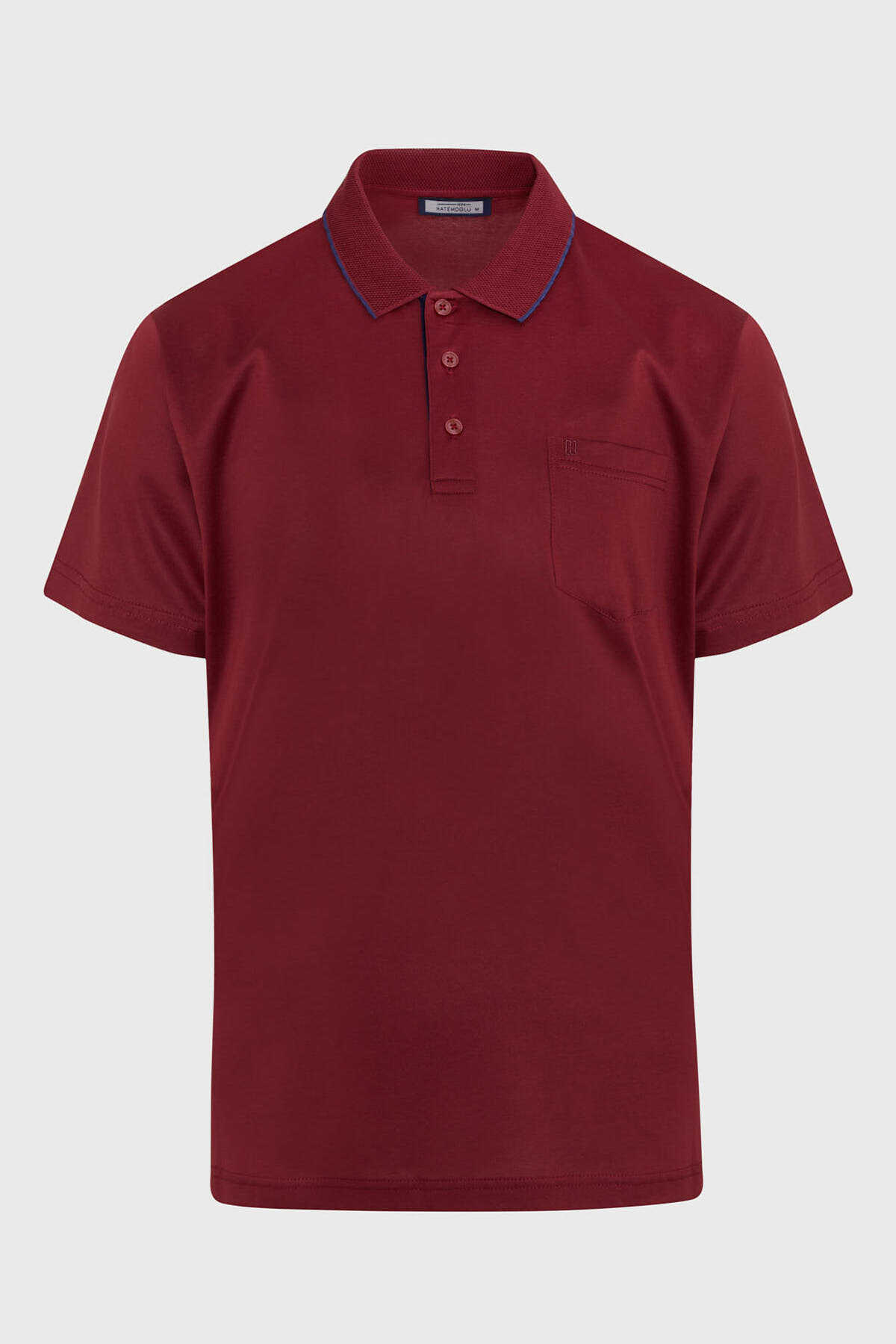 Bordo Regular Fit Merserize Polo Yaka %100 Pamuk Tişört