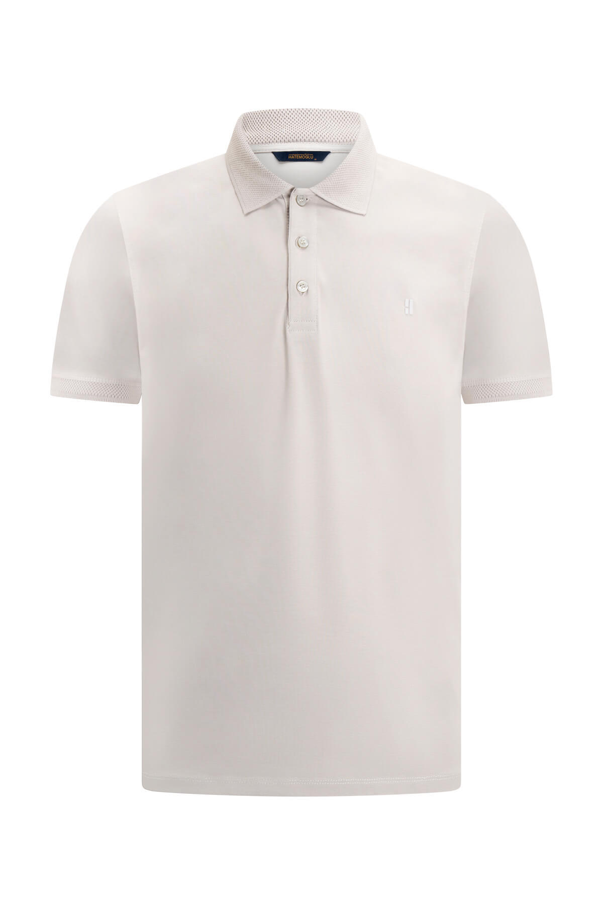 Ekru Regular Fit Polo Yaka Pamuklu Tişört