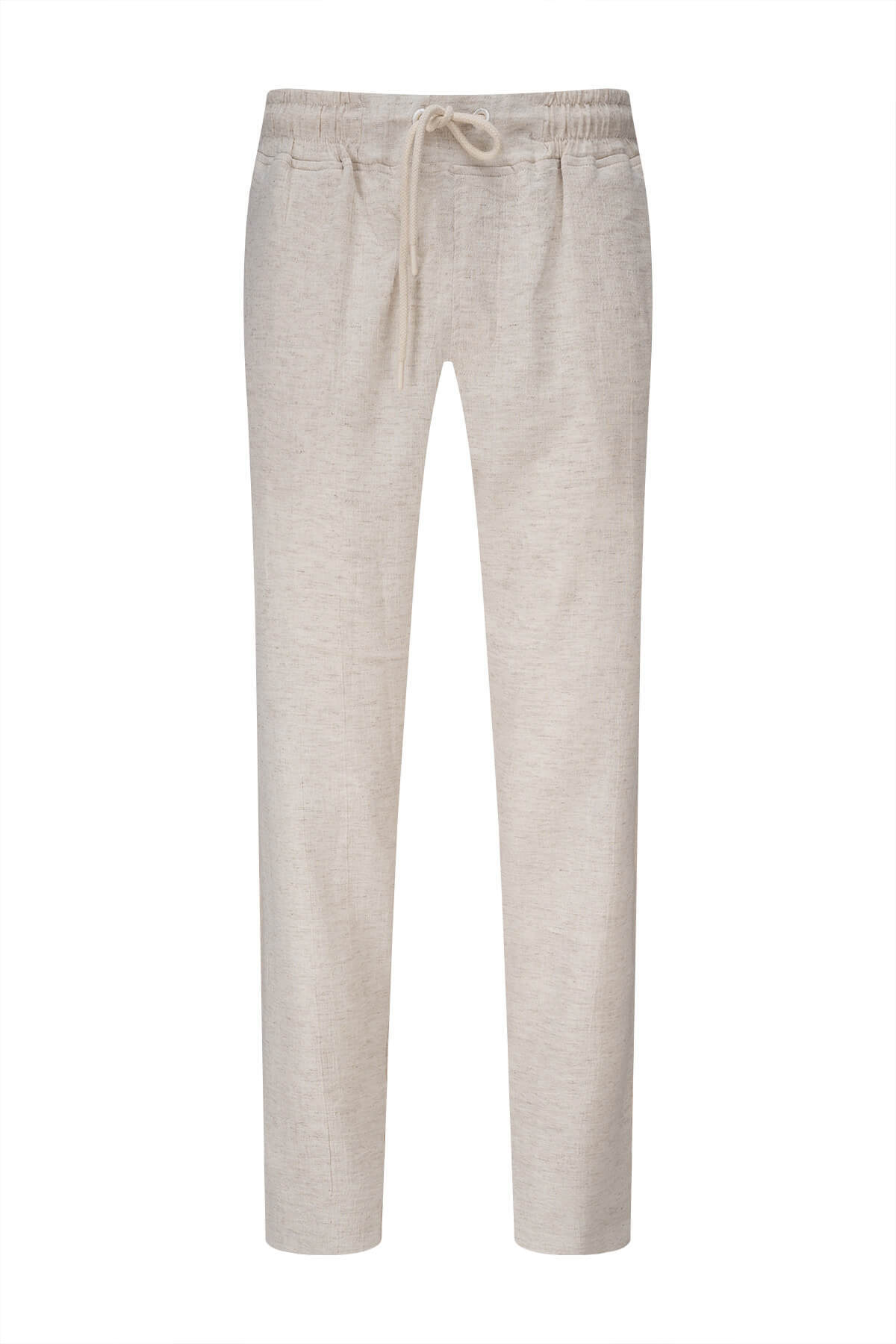 Ekru Regular Fit Yandan Cep Pamuklu Pantolon