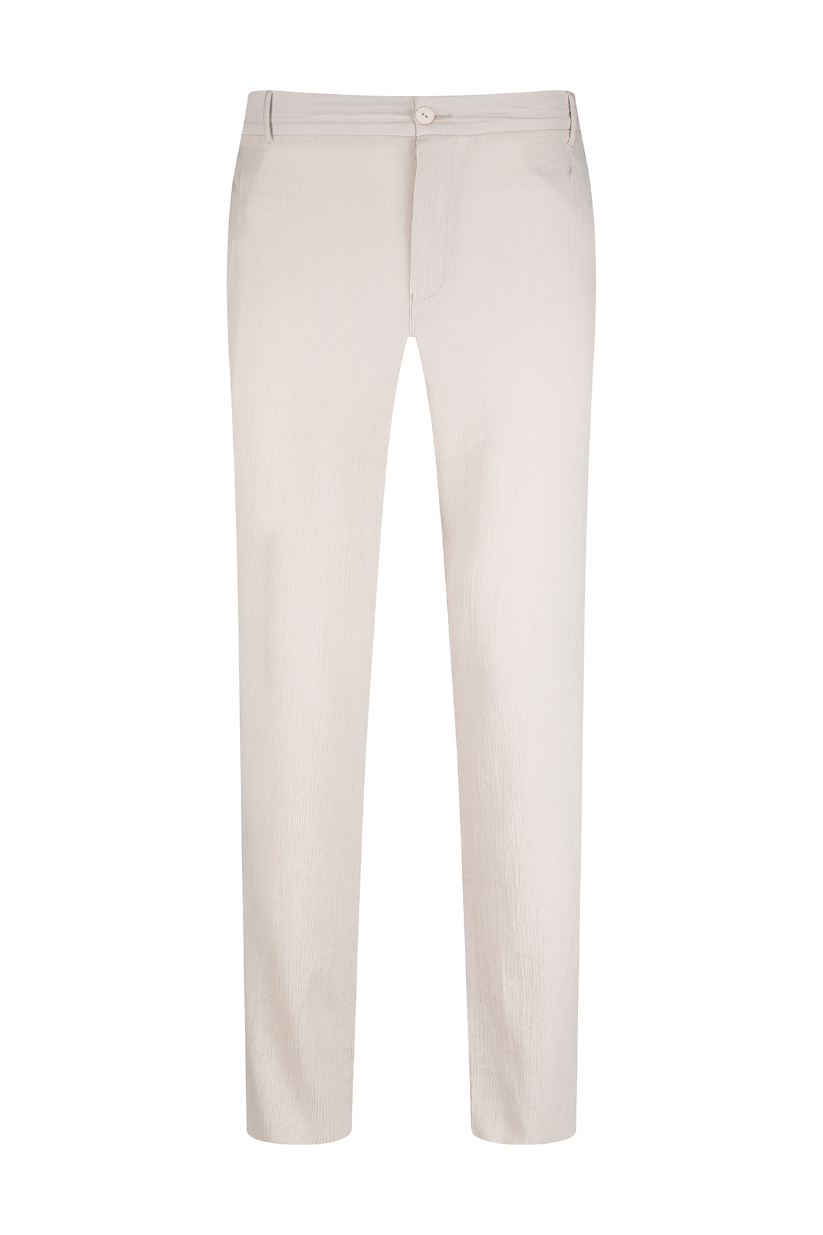 Ekru Regular Fit Yandan Cepli 100% Pamuk Jogger Pantolon