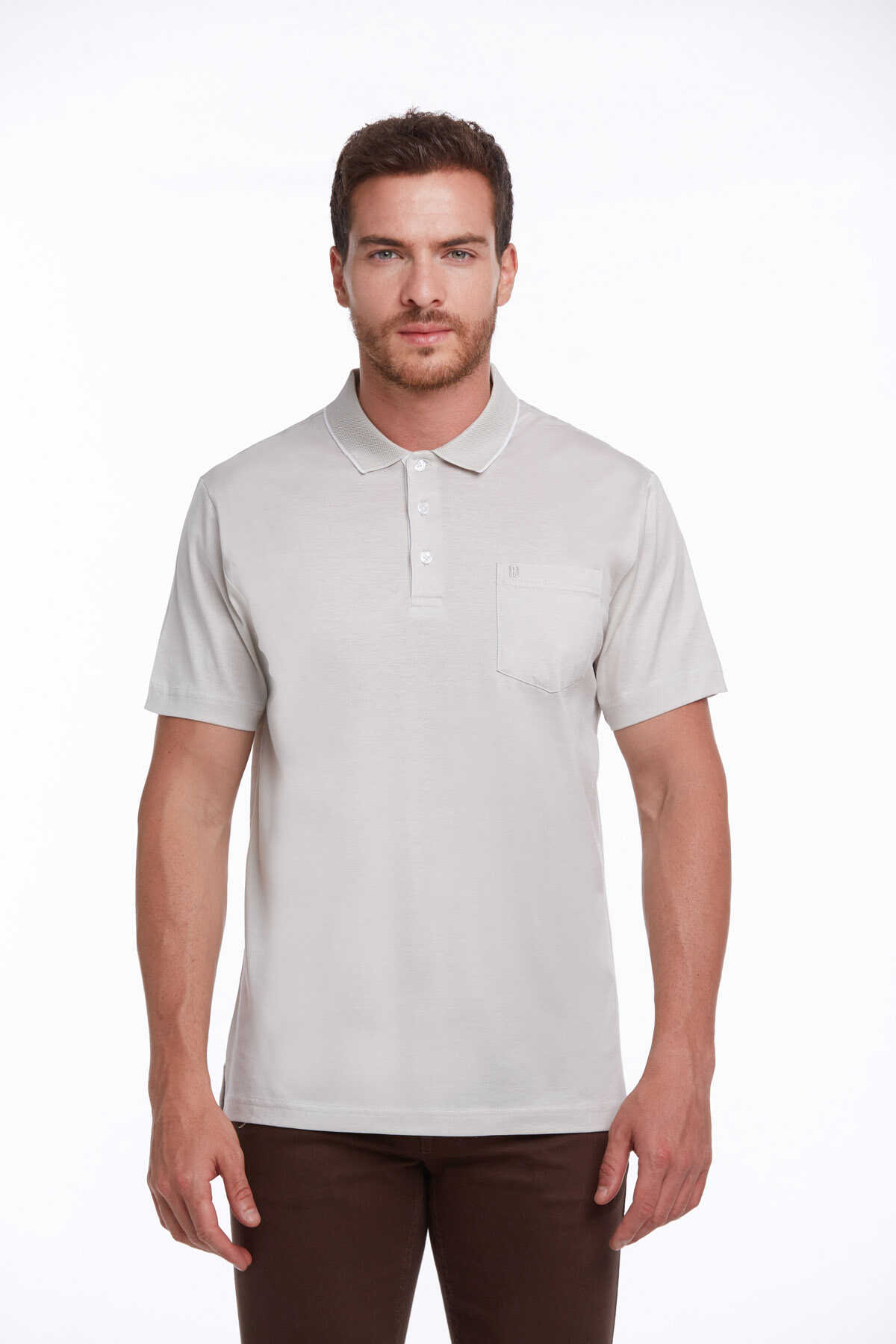 Taş Regular Fit Merserize Polo Yaka %100 Pamuk Tişört