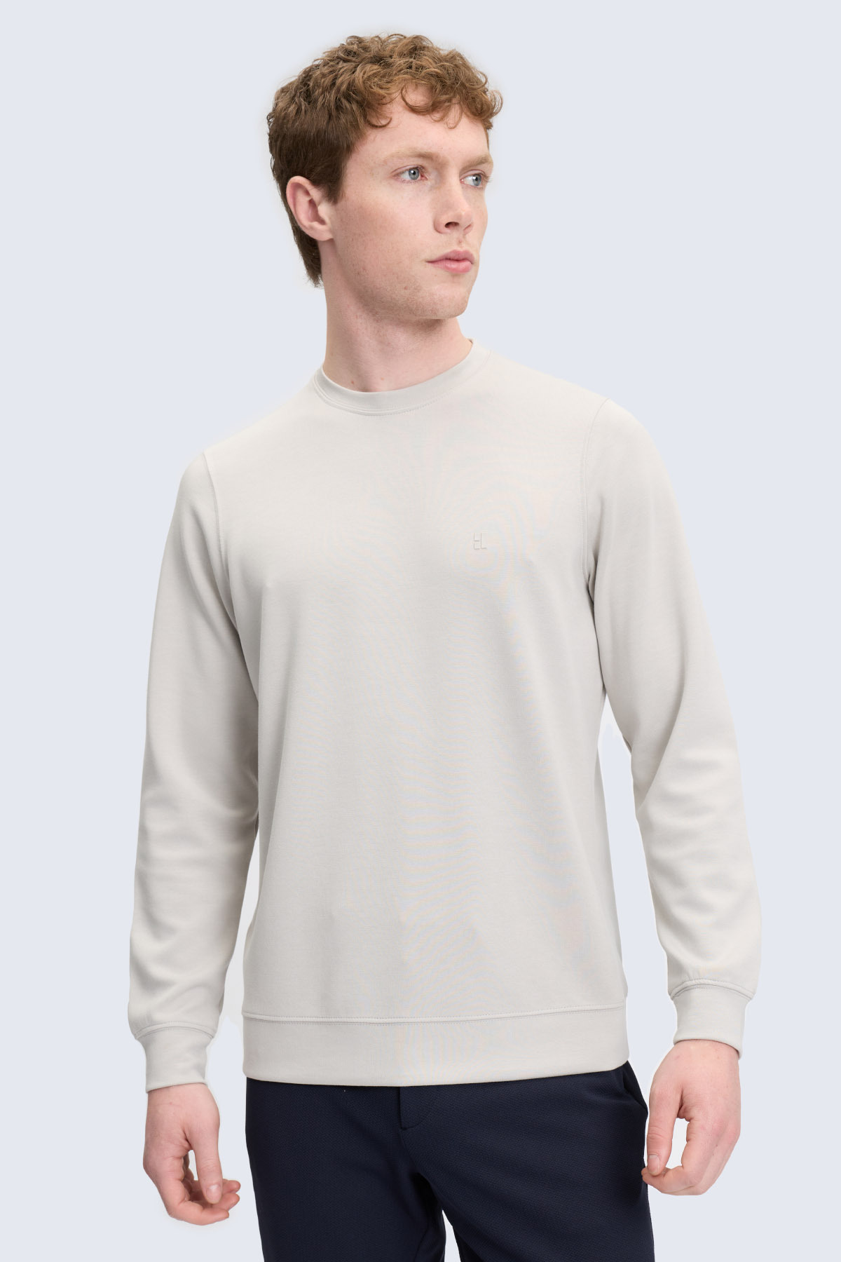 Gri Regular Fit Bisiklet Yaka Sweatshirt