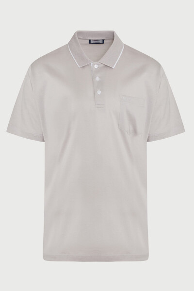 GriRegular Fit Merserize Polo Yaka %100 Pamuk Tişört - Hatemoğlu