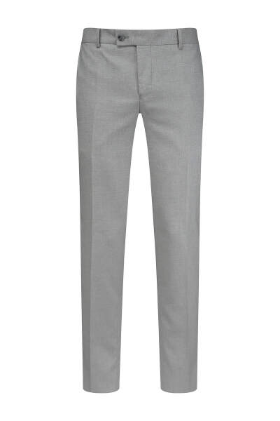 Gri Regular Fit Yandan Cepli Kumaş Pantolon