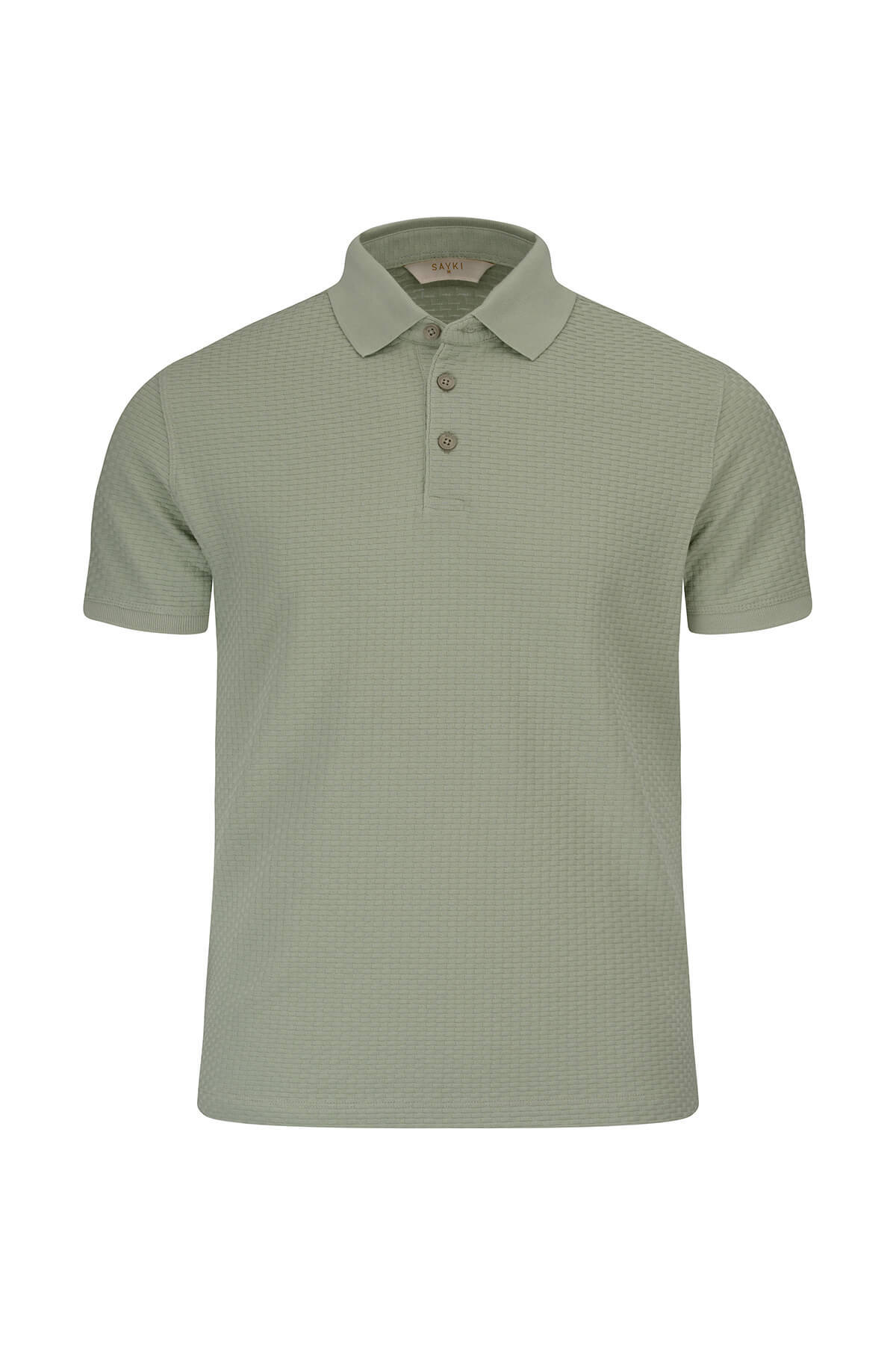 Haki Regular Fit 100% Pamuk Polo Yaka Merserize Tişört