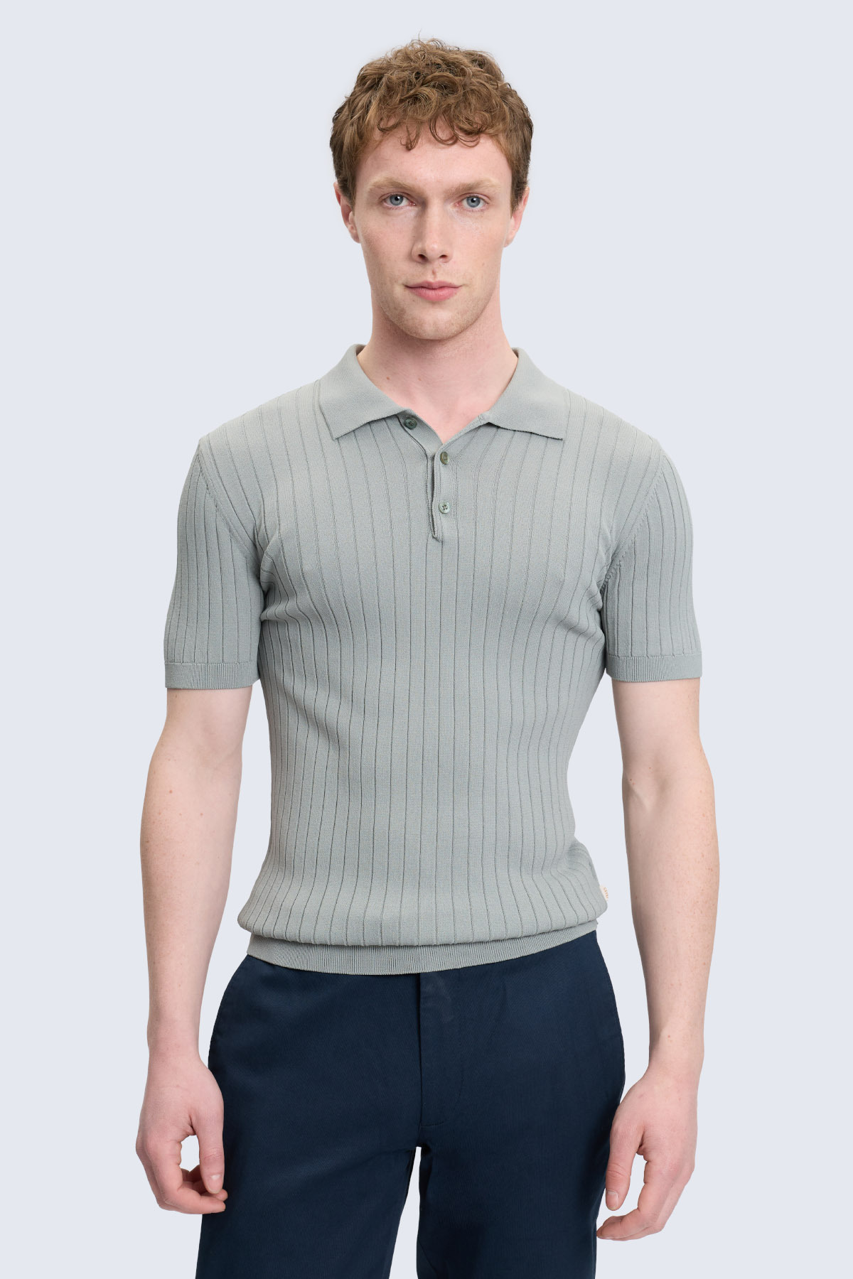Haki Regular Fit Polo Yaka Rayon Tişört