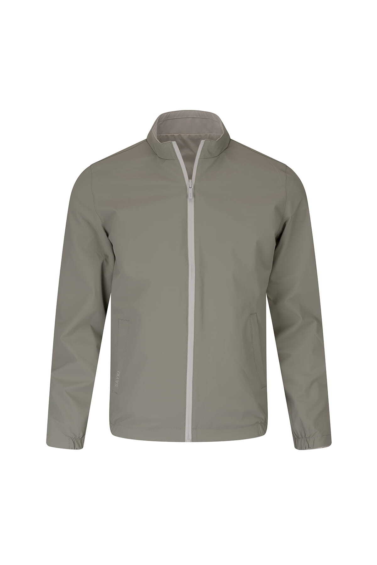 Haki Slim Fit Hakim Yaka Mevsimlik Mont