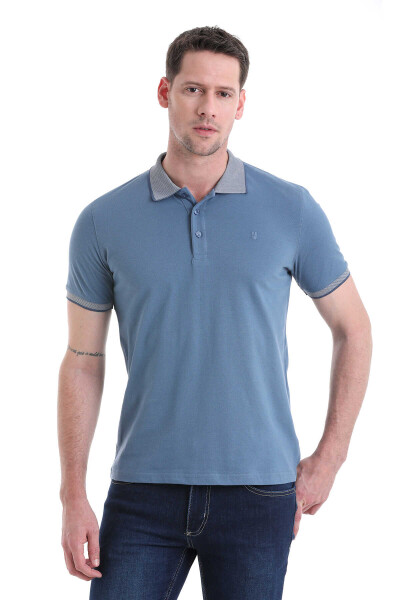 Mavi Regular Fit 100% Pamuklu Polo Yaka Tişört - Hatemoğlu