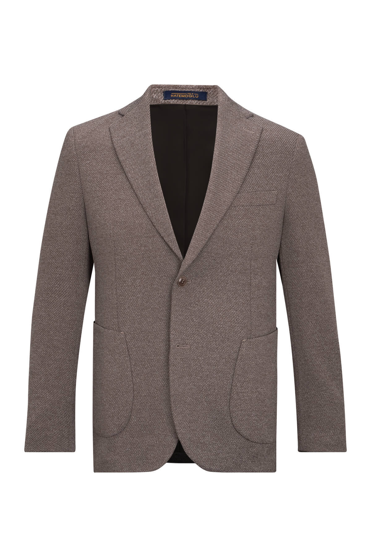 Kahverengi Comfort Fit Mono Yaka Klasik Ceket
