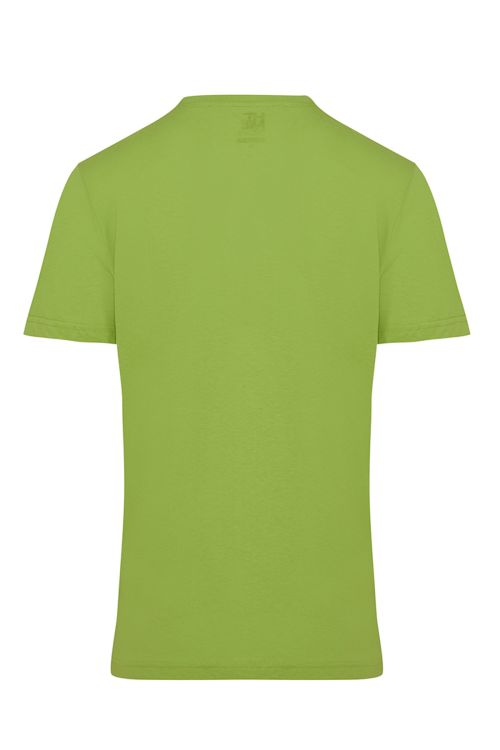 Hatemoğlu Yeşil ve Lacivert Regular Fit %100 Pamuk V Yaka İkili Paket Basic Tişört. 4