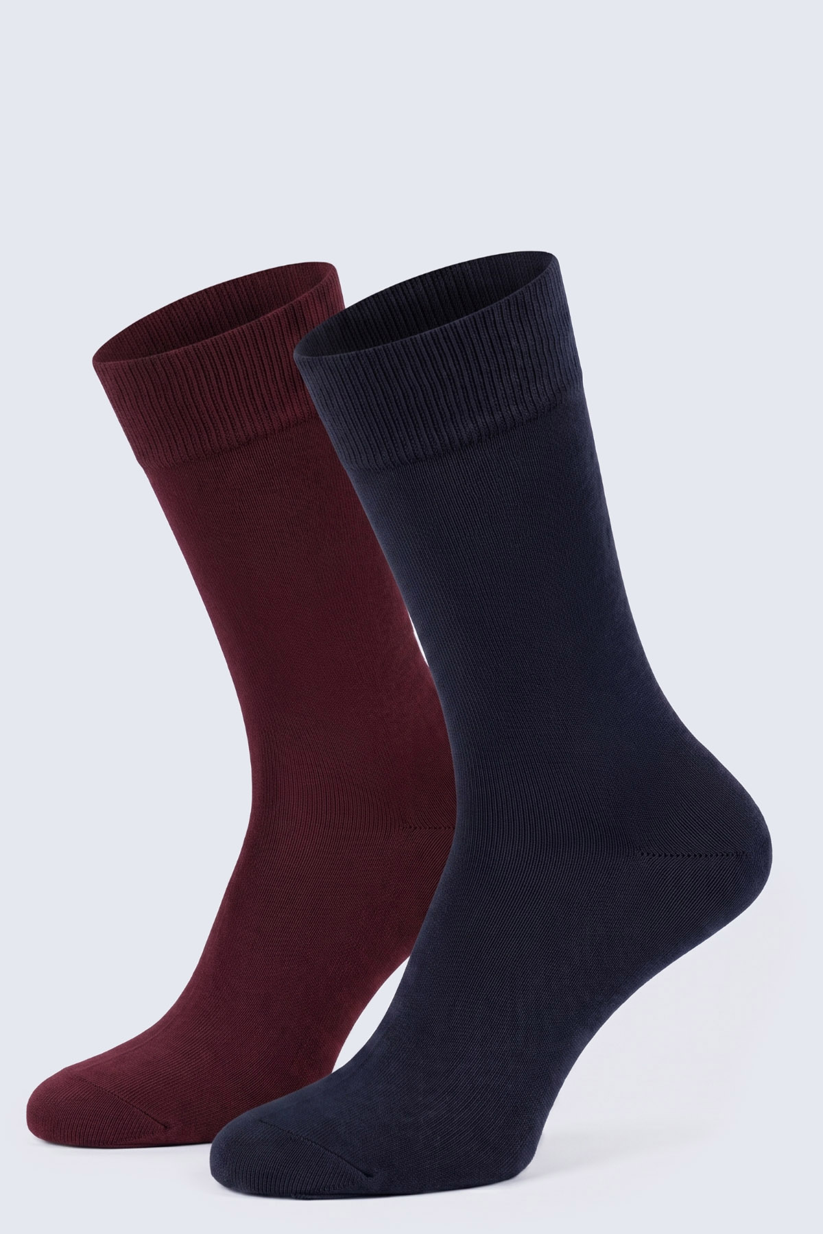 Lacivert İkili Pamuklu Çorap