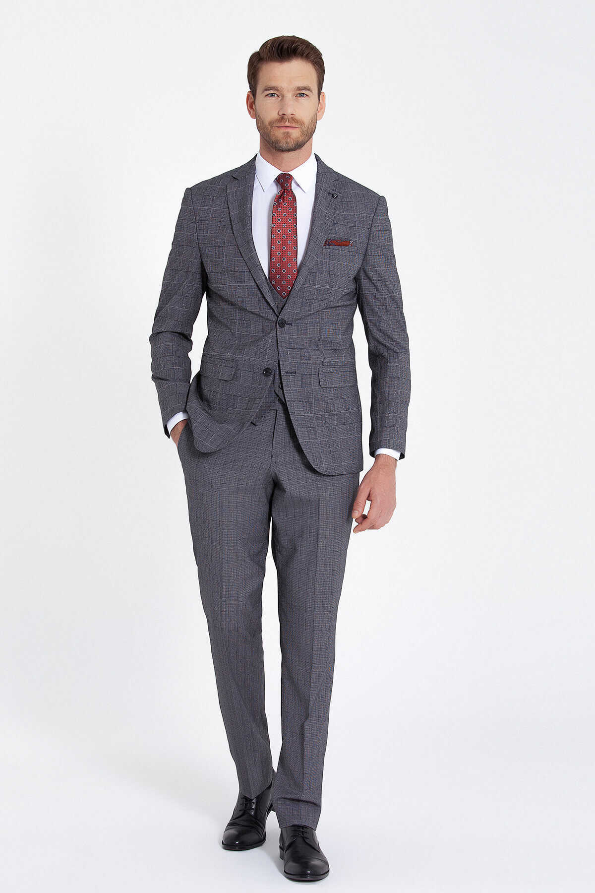 lacivert kareli yelekli kombin takim elbise hatemoglu lacivert kareli yelekli kombin takim elbise hatemoglu