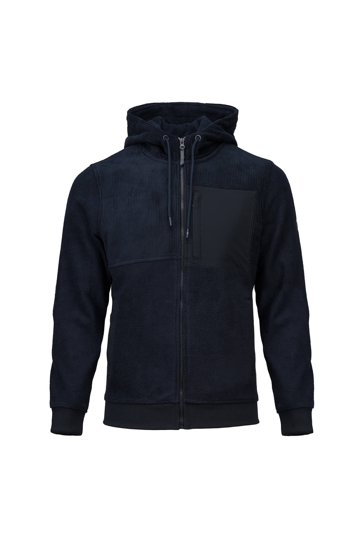 Lacivert Regular Fit Hakim Yaka Kapüşonlu Şişme Mont