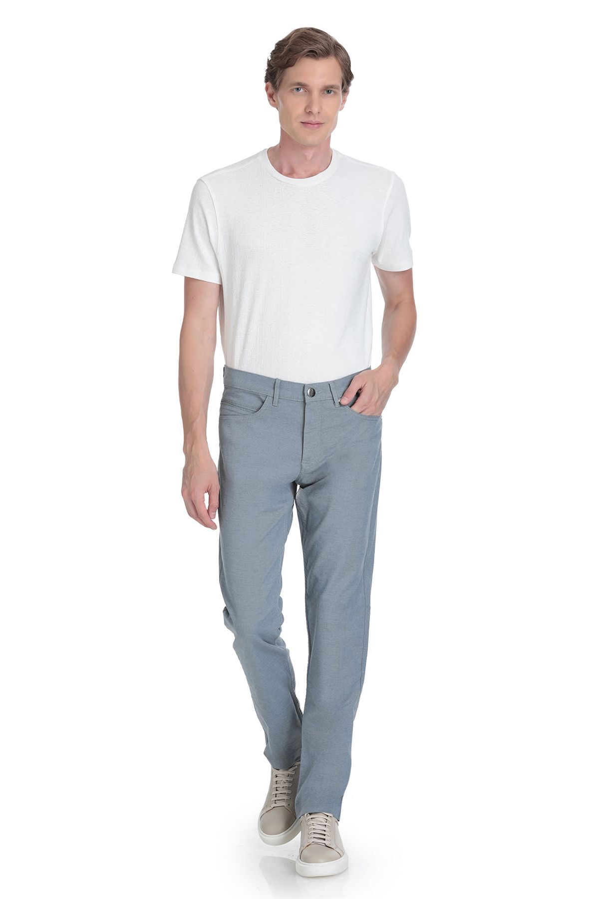 Mavi Regular Fit Pamuklu 5 Cep Kanvas Pantolon