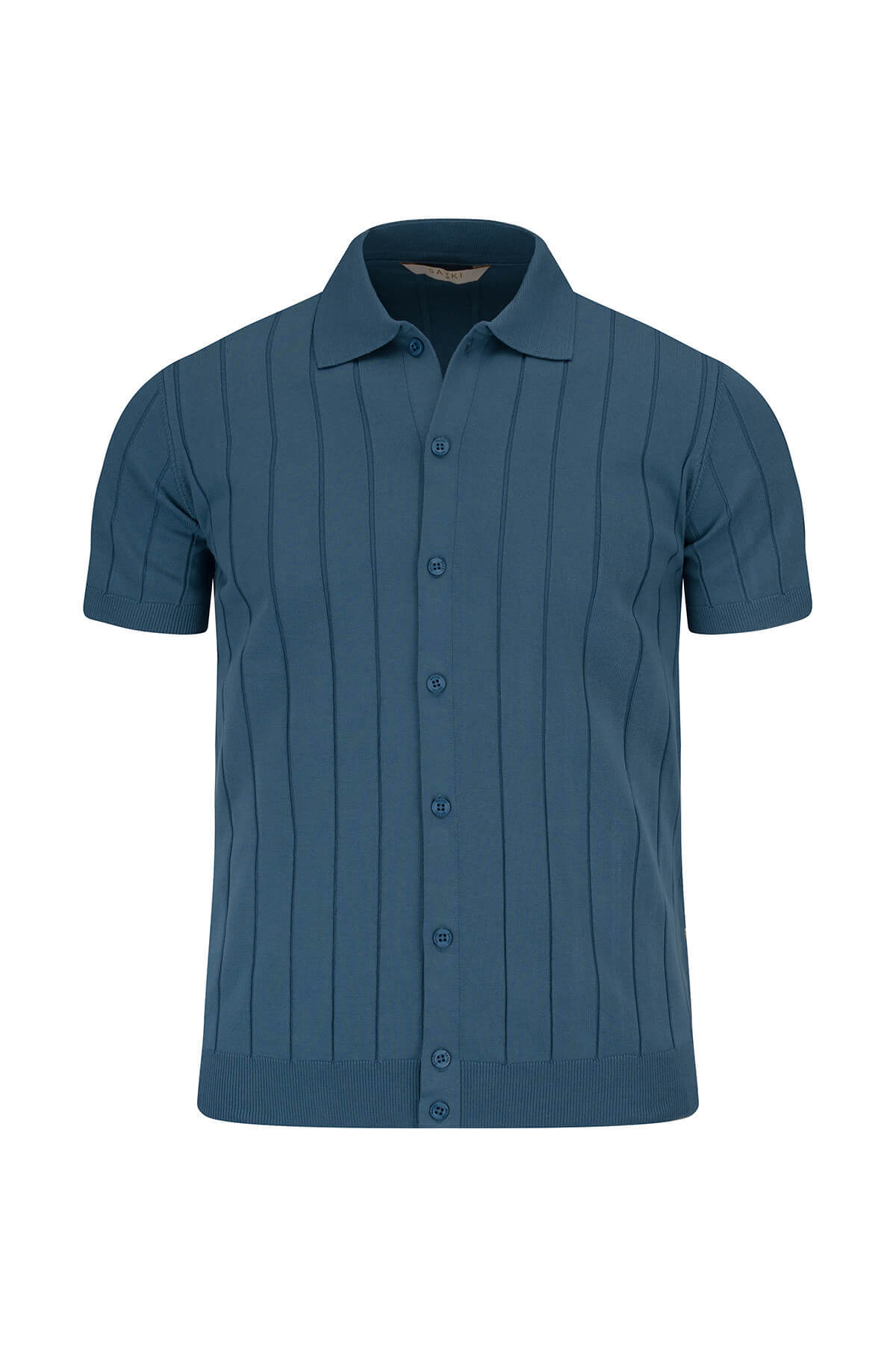 Lacivert Regular Fit Polo Yaka Düğmeli Tişört