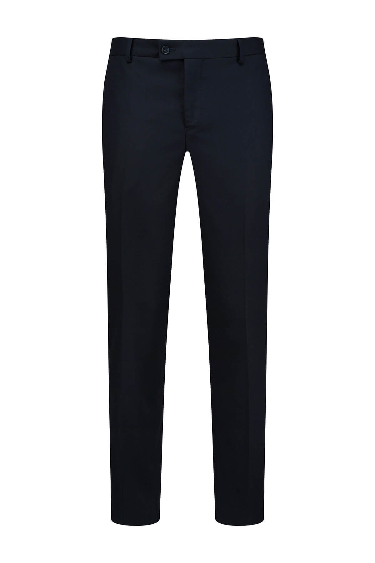 Lacivert Regular Fit Yandan Cepli Kumaş Pantolon