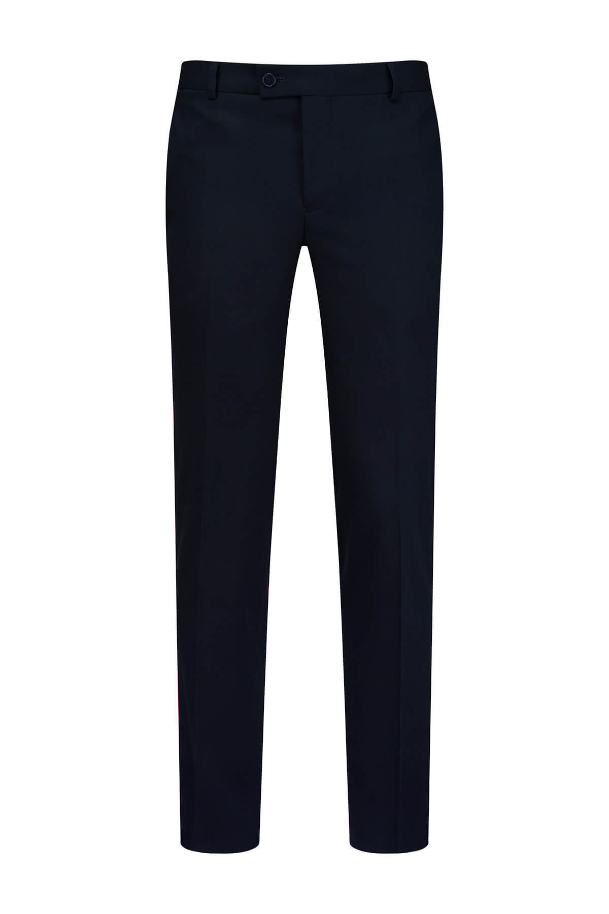 Lacivert Regular Fit Yandan Cepli Kumaş Pantolon