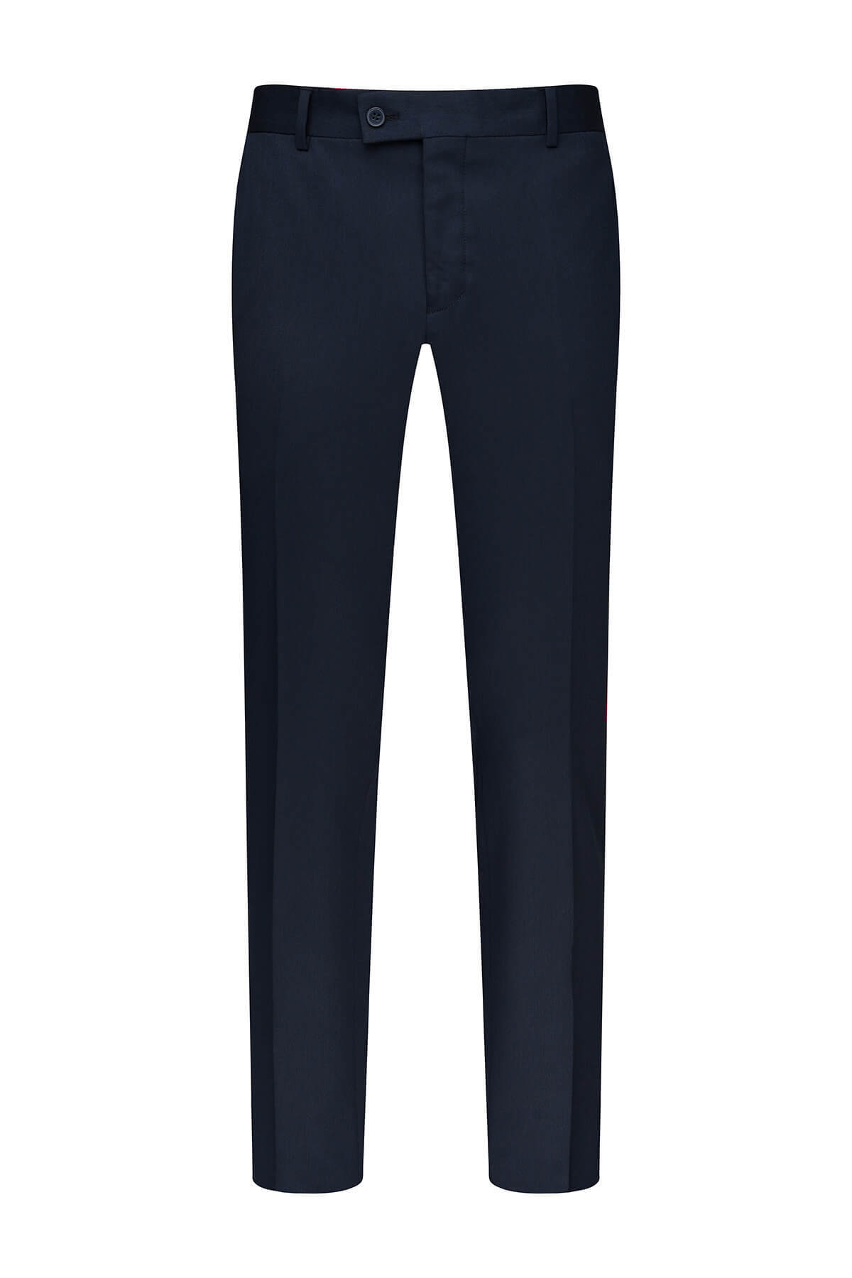 Lacivert Regular Fit Yandan Cepli Kumaş Pantolon