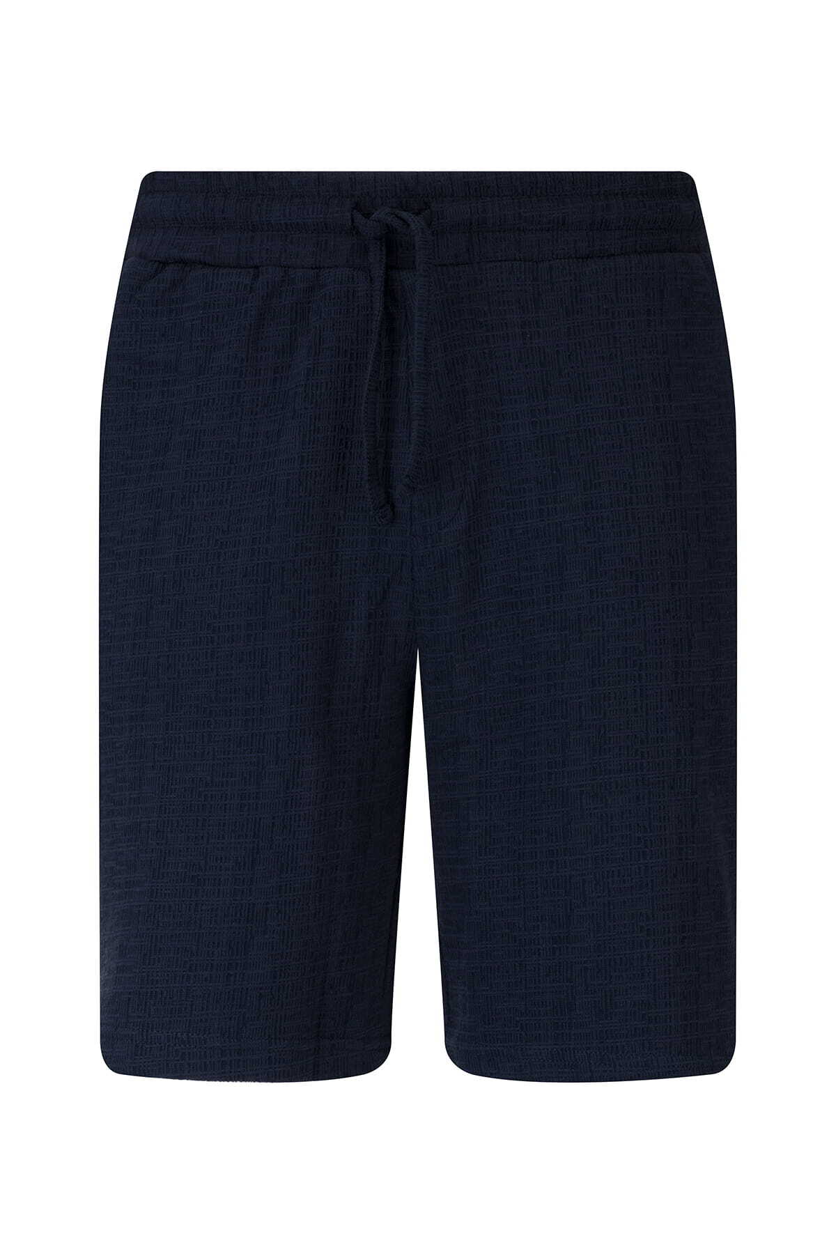 Lacivert Regular Fit Yandan Cepli Şort