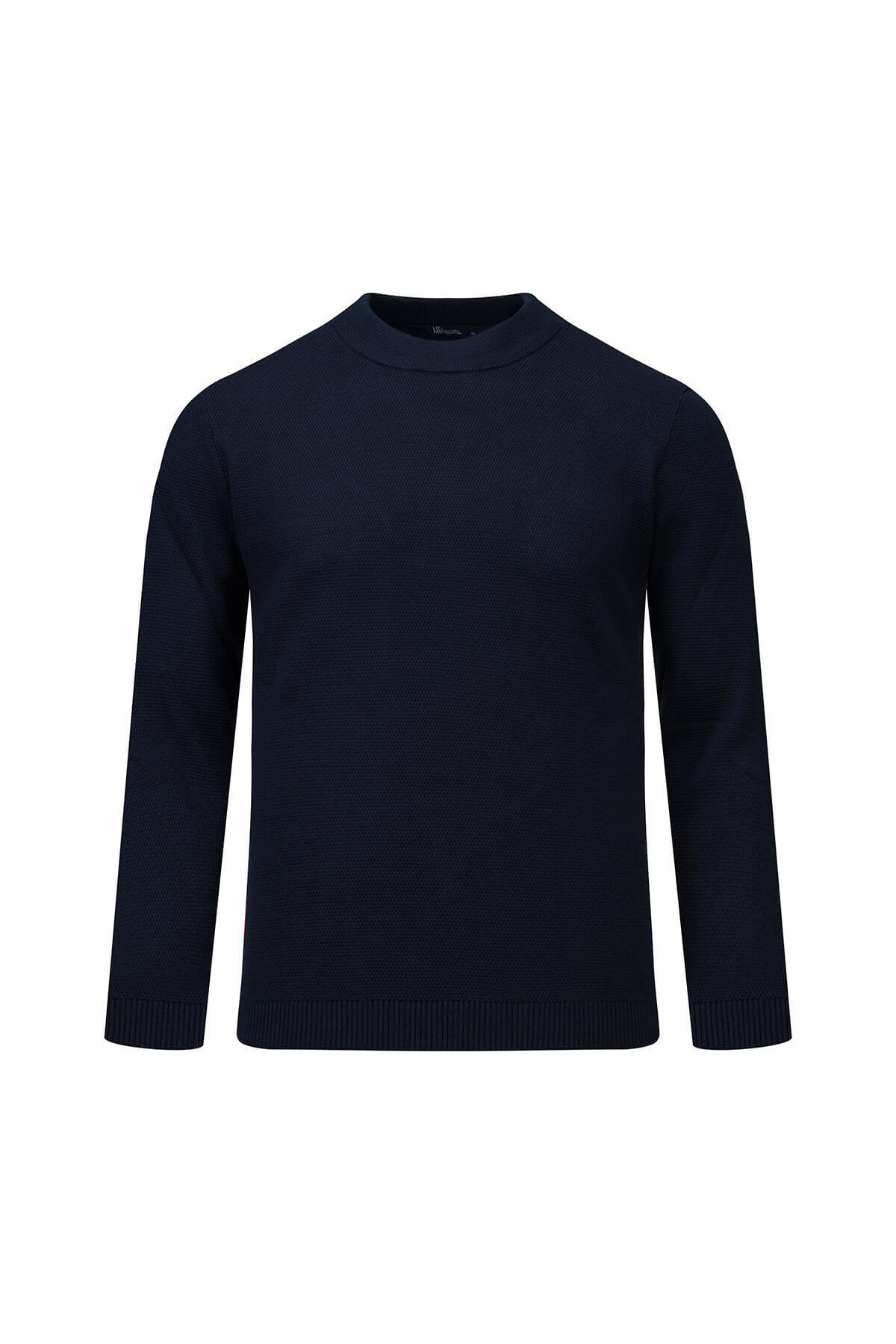 Lacivert Regular Fit Yarım Balıkçı Yaka Pamuklu Kazak