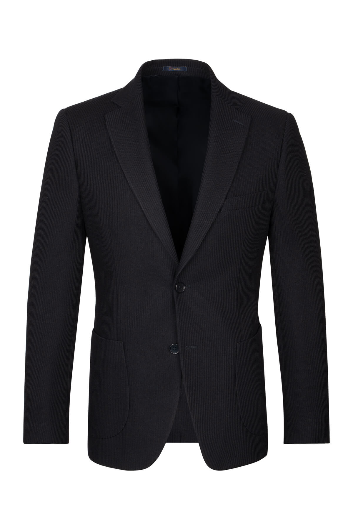 Lacivert Slim Fit Mono Yaka Klasik Ceket