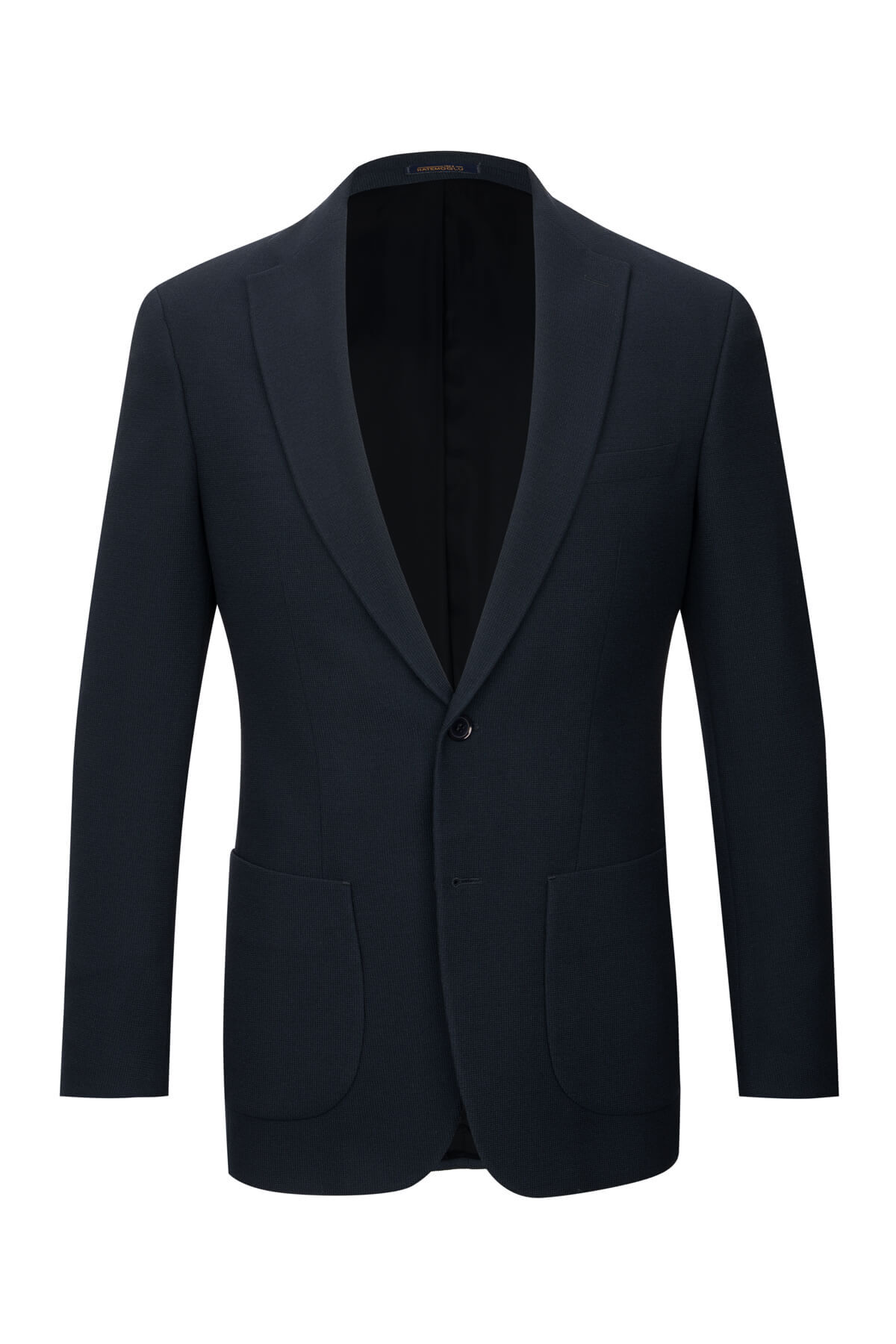 Lacivert Slim Fit Mono Yaka Klasik Ceket