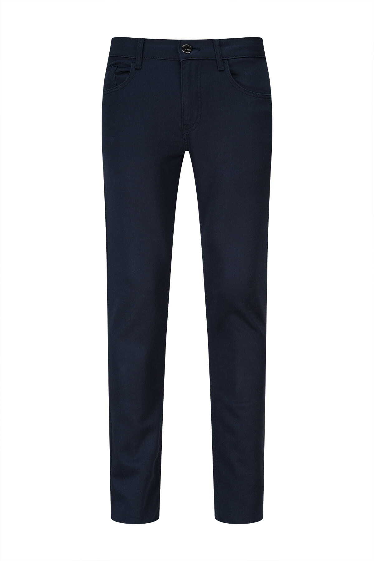 Lacivert Slim Fit Pamuklu 5 Cep Kanvas Pantolon