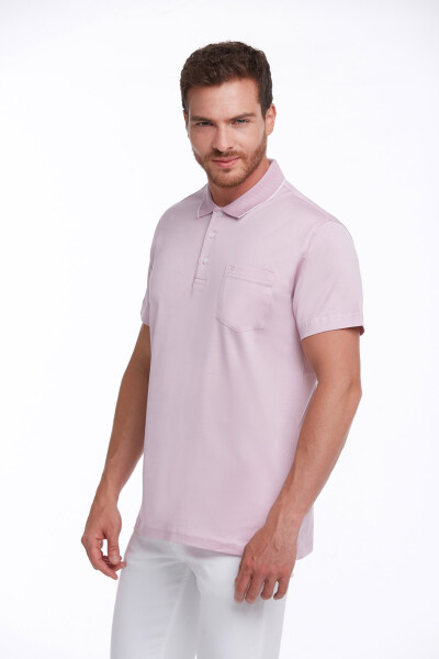 Lila Regular Fit Merserize Polo Yaka %100 Pamuk Tişört