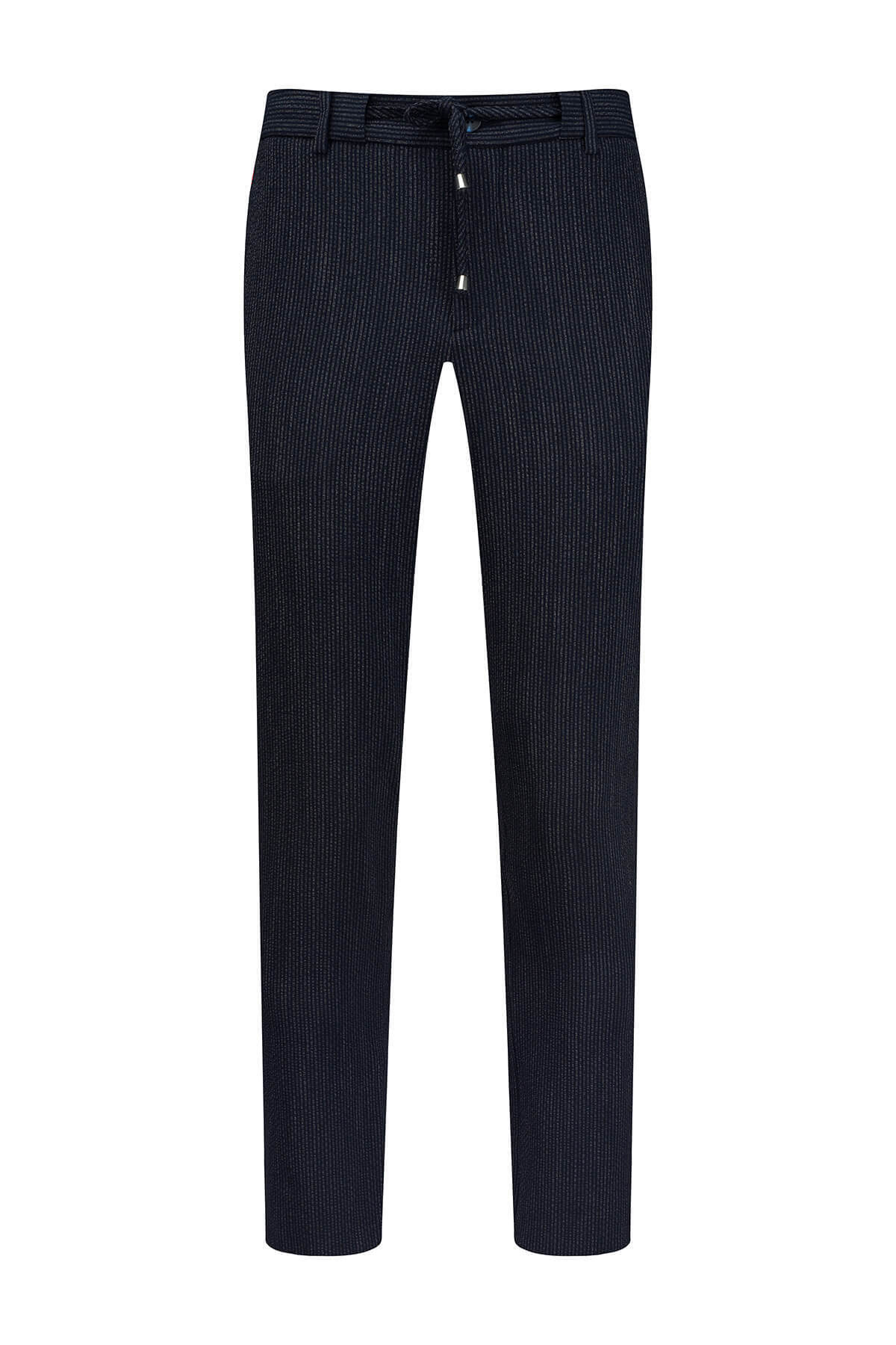 Mavi Rahat Kesim Yandan Cepli Jogger Pantolon