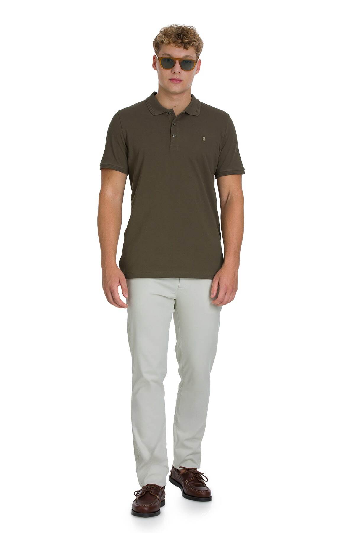 Mavi Regular Fit Yandan Cepli Kanvas Pantolon