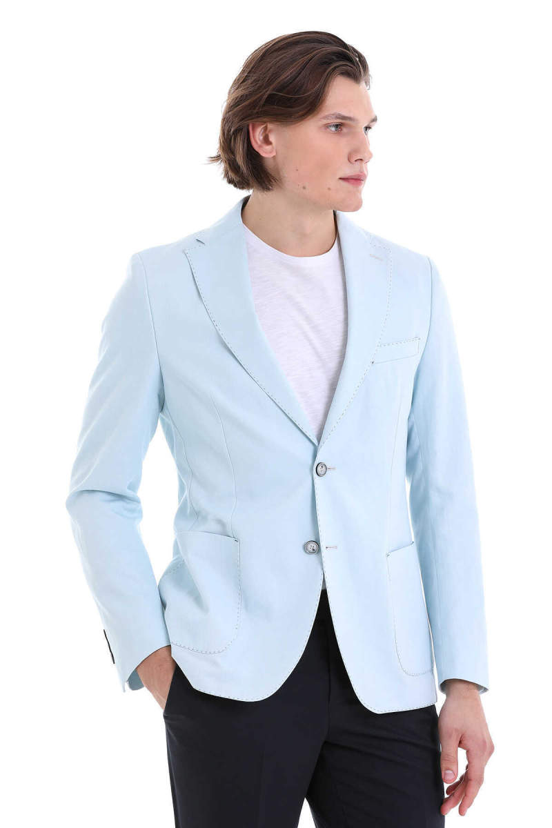 М♡ mavi-slim-fit-duz-mono-yaka-