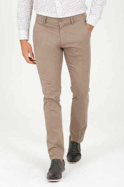 Yeşil Regular Fit Pamuklu Yandan Cep Kanvas Pantolon - Hatemoğlu