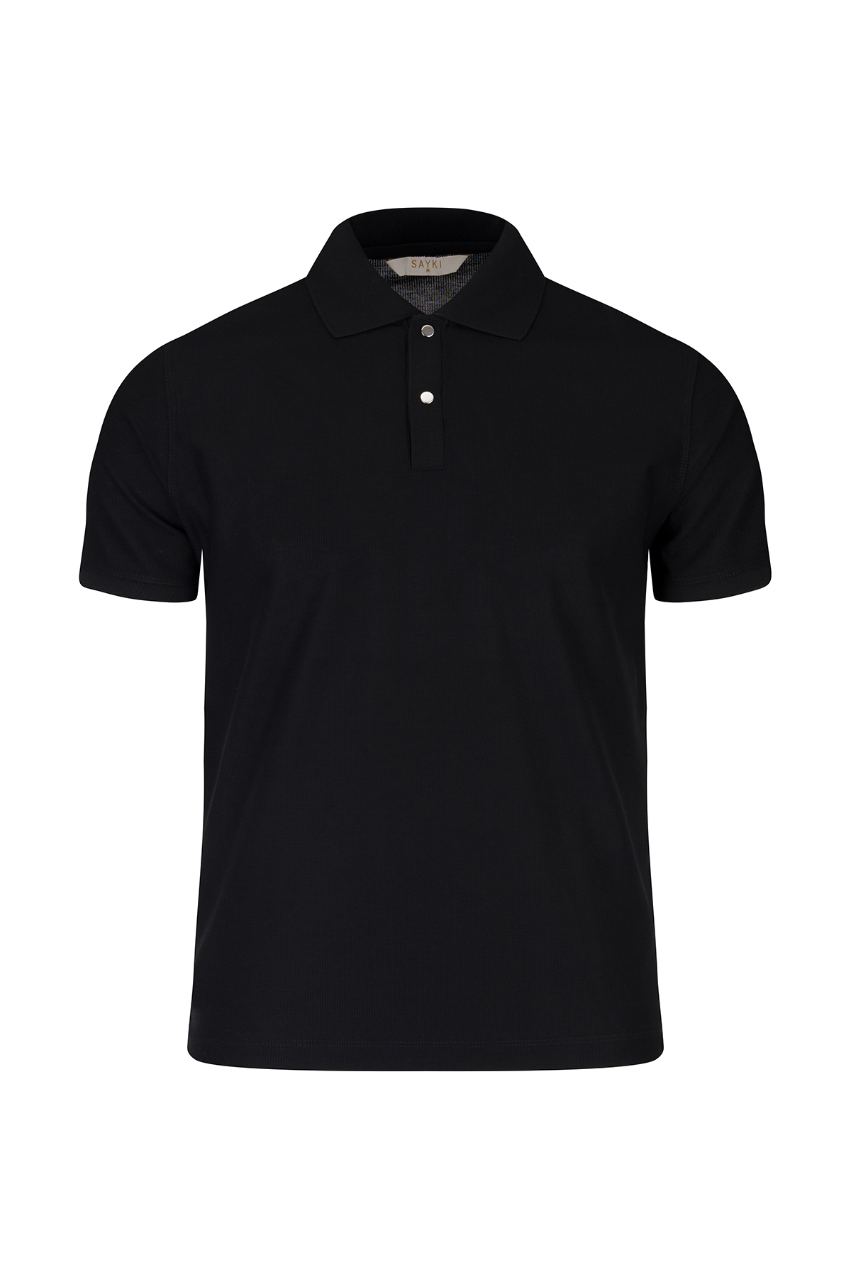 Siyah Regular Fit 100% Pamuk Polo Yaka  Merserize Tişört