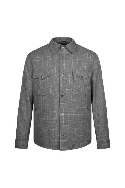 Siyah Regular Fit Elyaflı Mont - Hatemoğlu