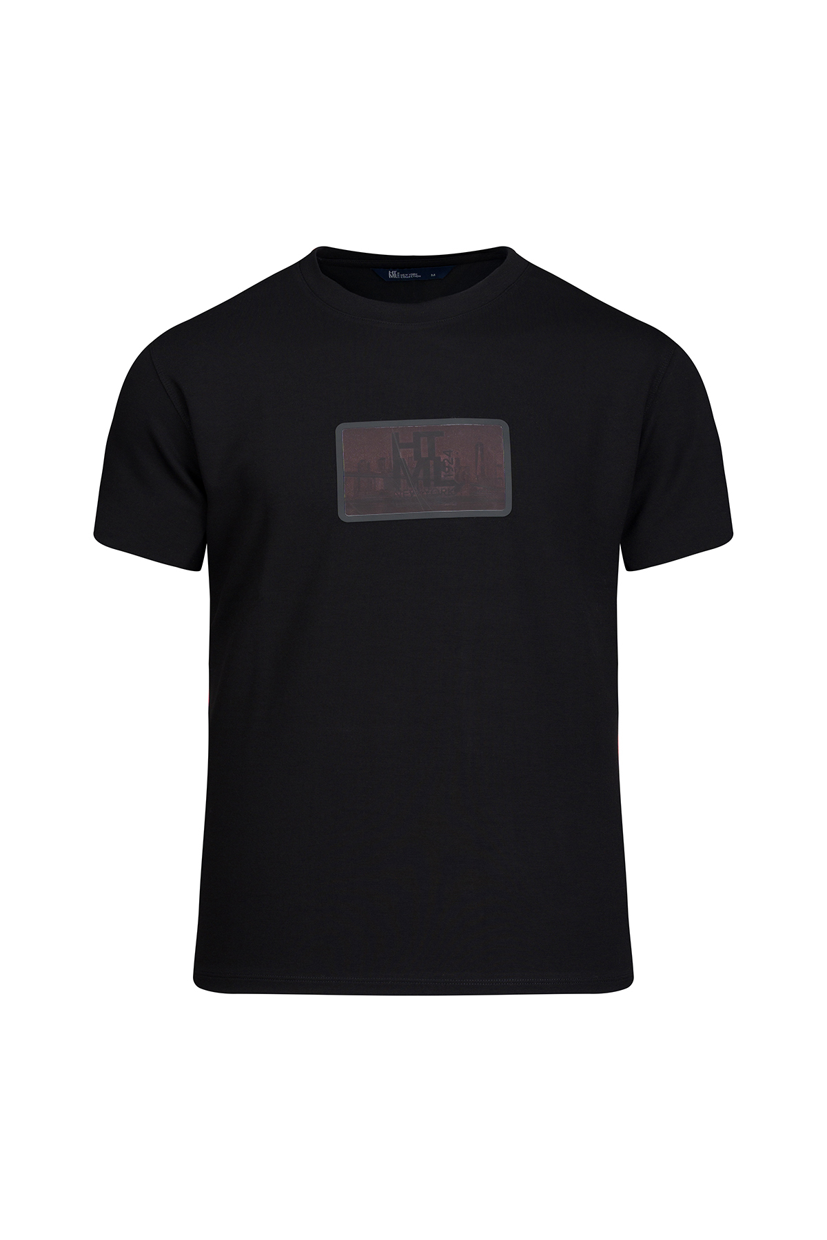 Siyah Regular Fit Bisiklet Yaka Tişört