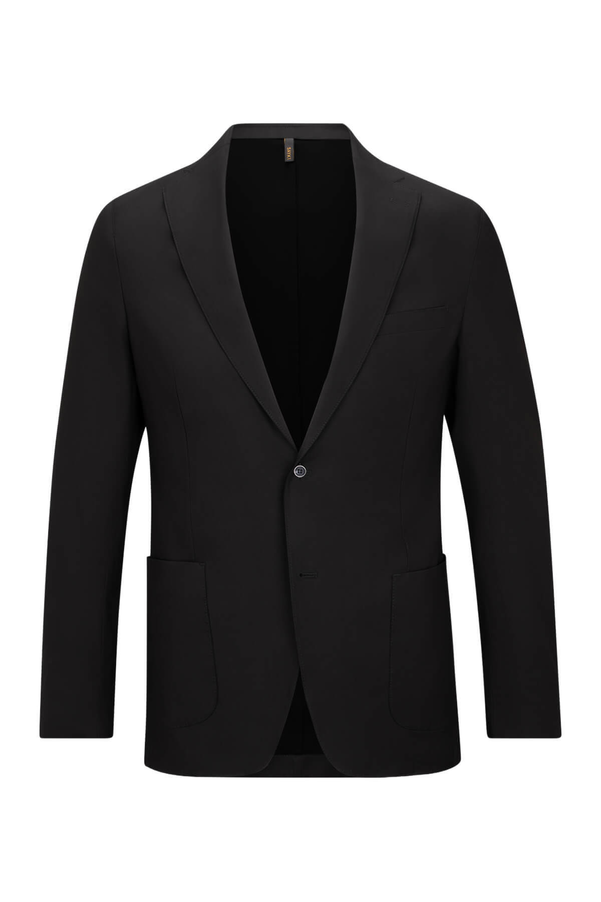 Siyah Slim Fit Mono Yaka Casual Takım Elbise