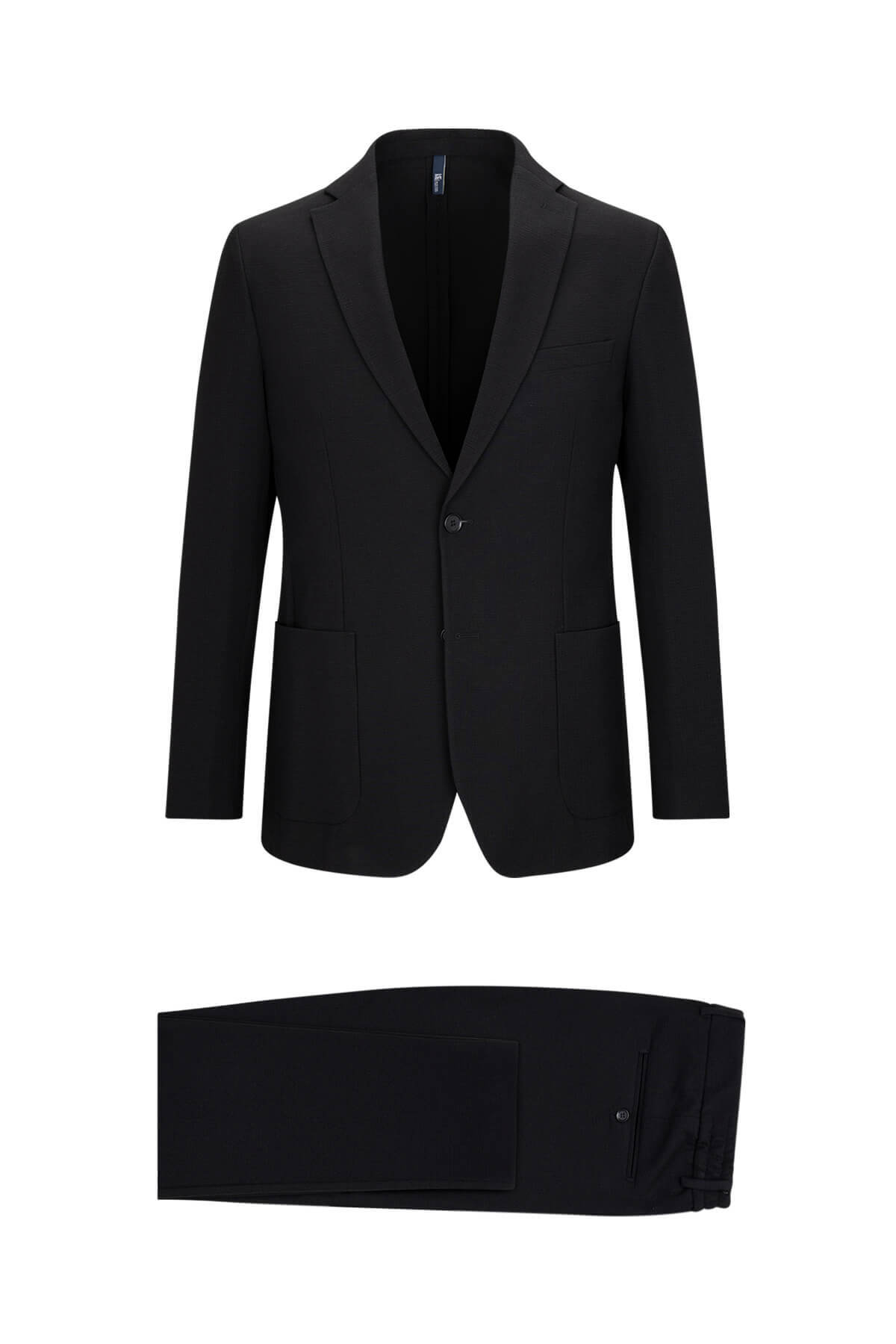 Siyah Slim Fit Mono Yaka Casual Takım Elbise