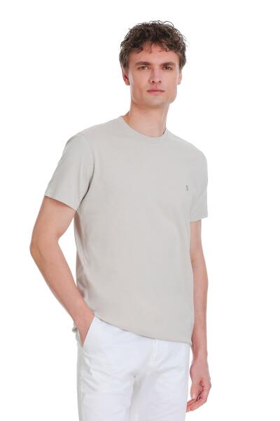 Taş Regular Fit 100% Pamuk Bisiklet Yaka Tişört