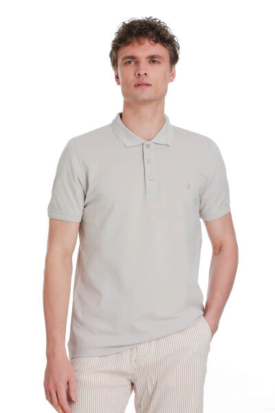 Taş Regular Fit 100% Pamuk Kıvrılmaz Polo Yaka Tişört