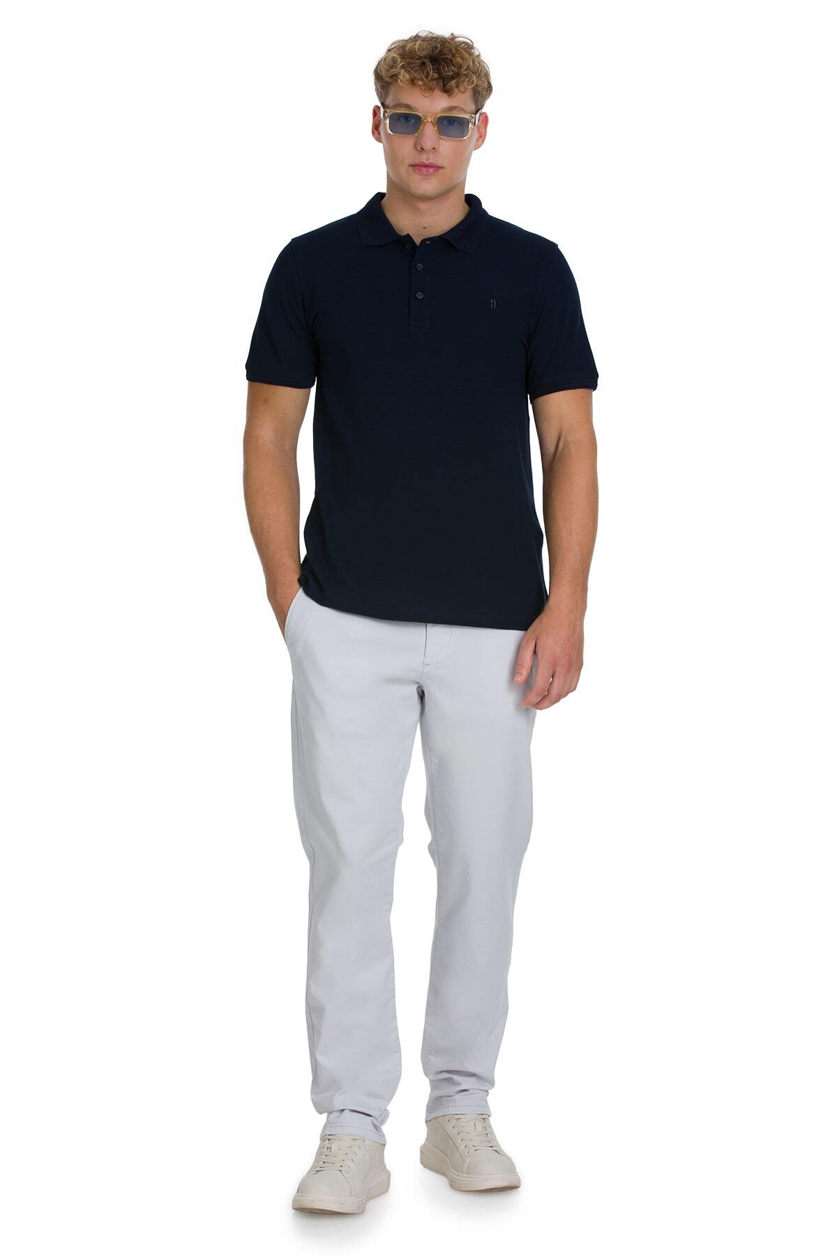 Taş Regular Fit Yandan Cepli Kanvas Pantolon