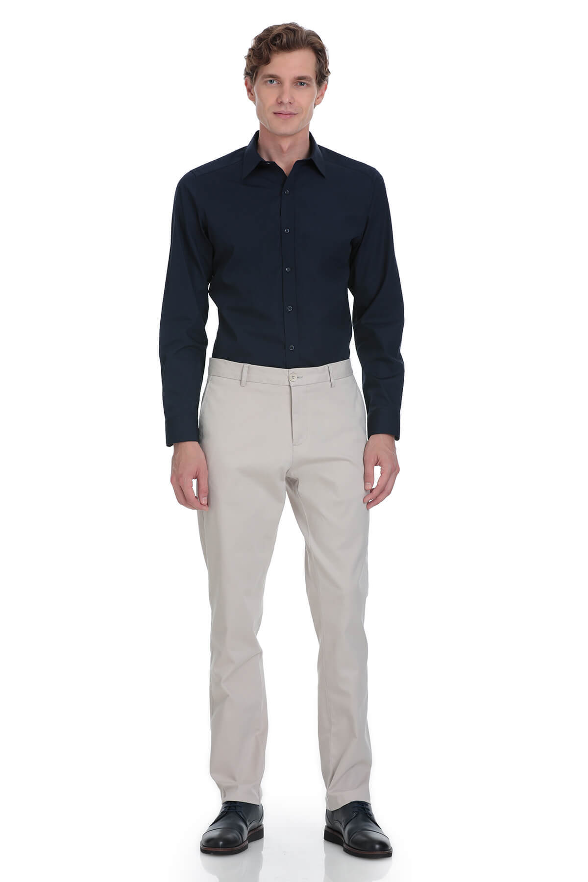 Taş Regular Fit Yandan Cepli Pamuklu Kanvas Pantolon