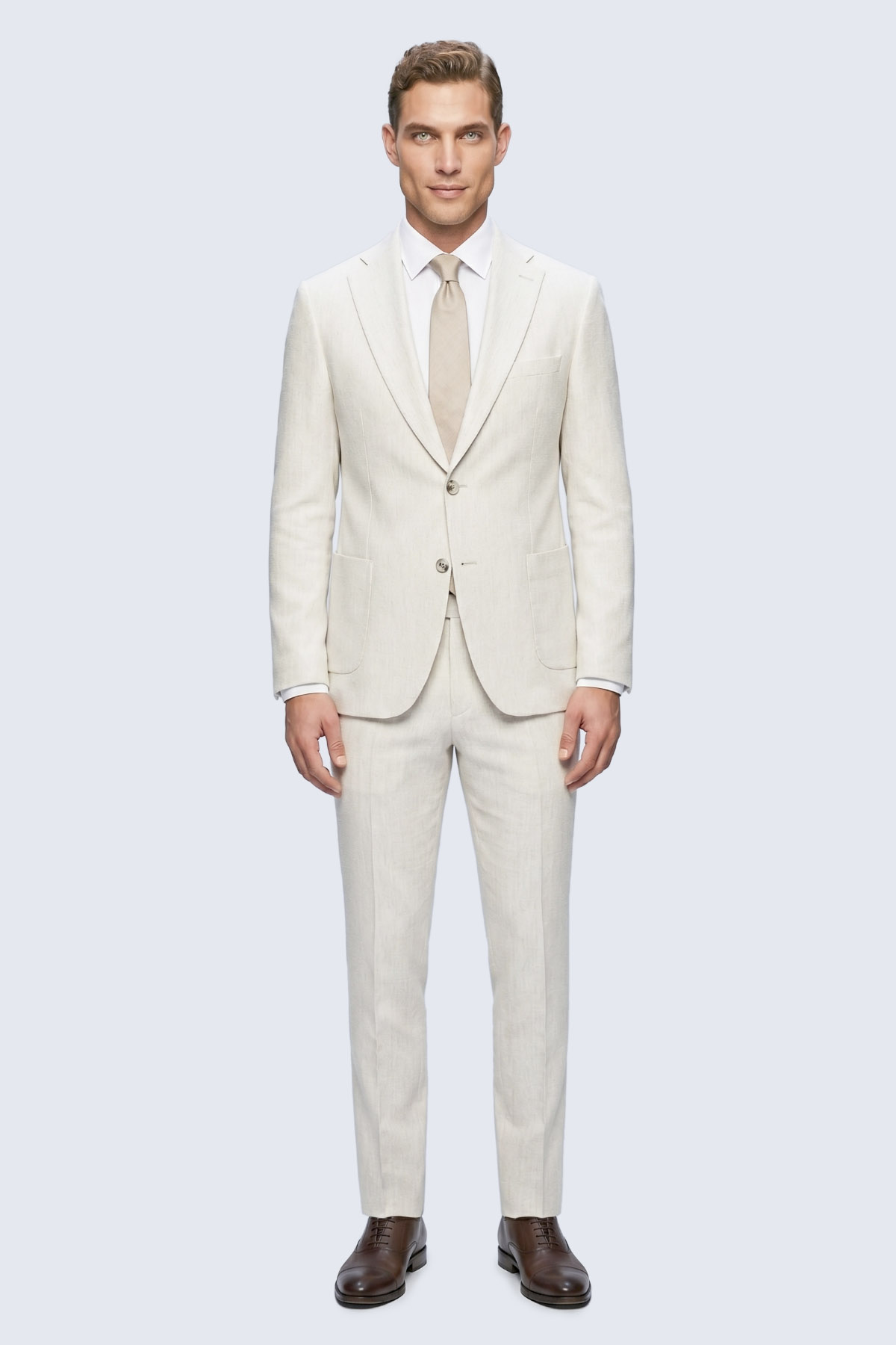 Taş Slim Fit Mono Yaka Klasik Takım Elbise