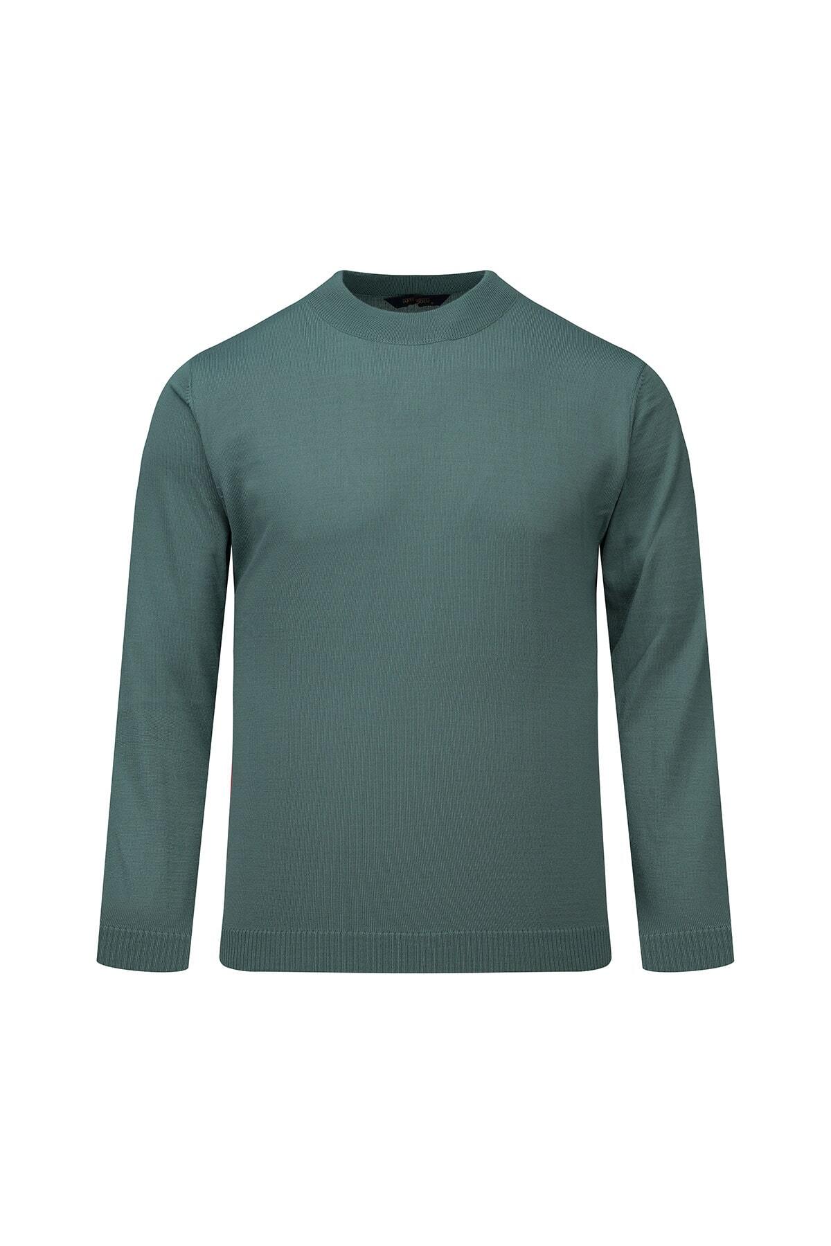 Turkuaz Regular Fit Yarım Balıkçı Yaka Yünlü Kazak