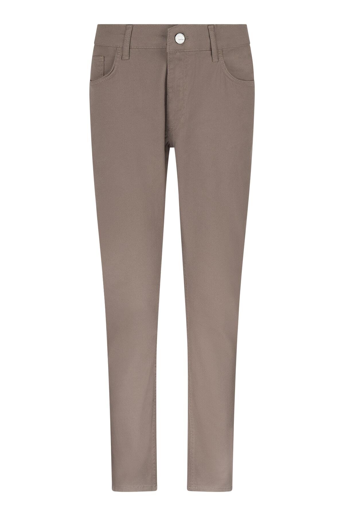 Vizon Regular Fit 5 Cep Pamuklu Kanvas Pantolon