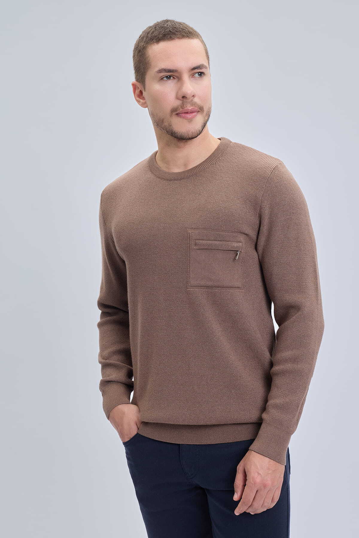 Vizon Regular Fit Bisiklet Yaka Kazak
