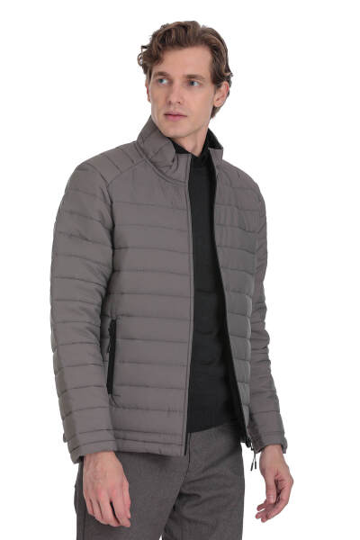 Vizon Regular Fit Hakim Yaka Şişme Mont