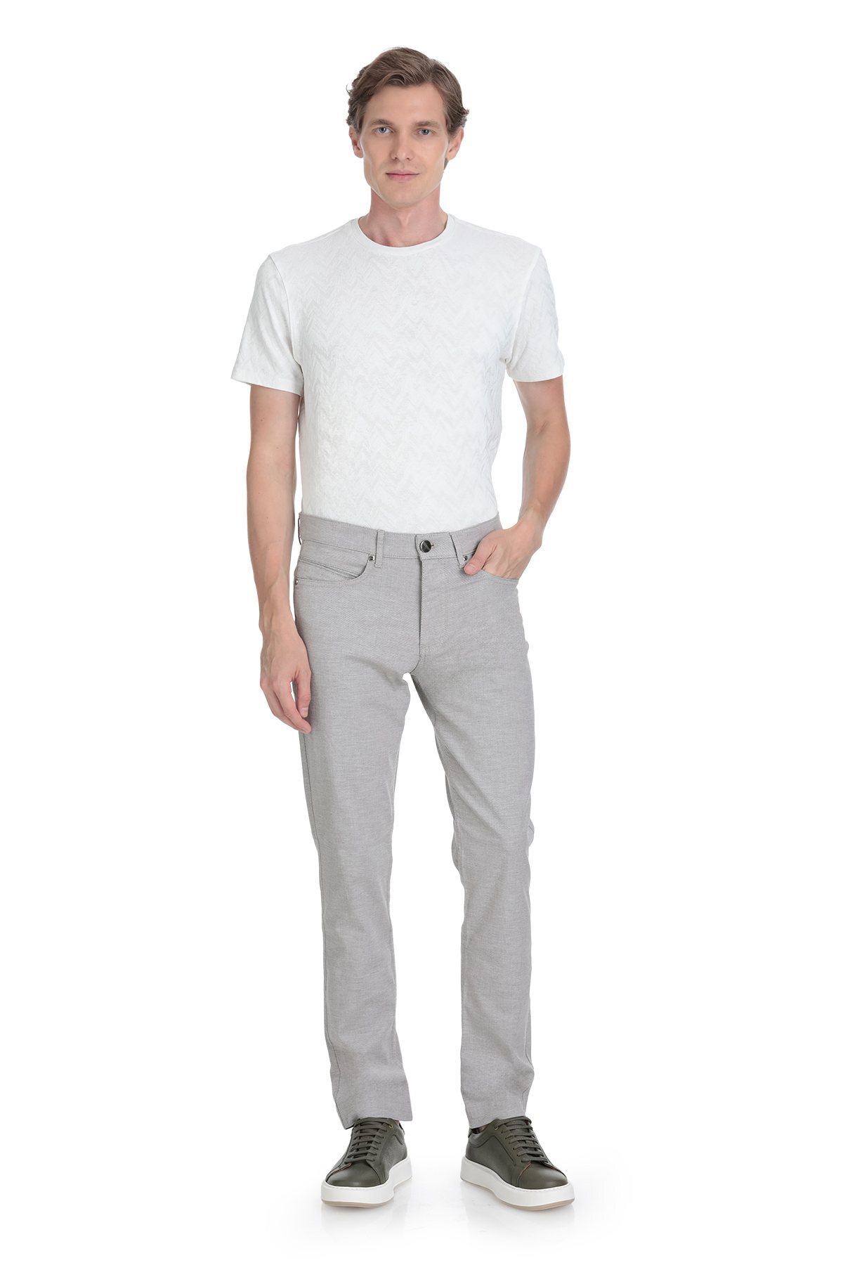 Vizon Regular Fit Pamuklu 5 Cep Kanvas Pantolon
