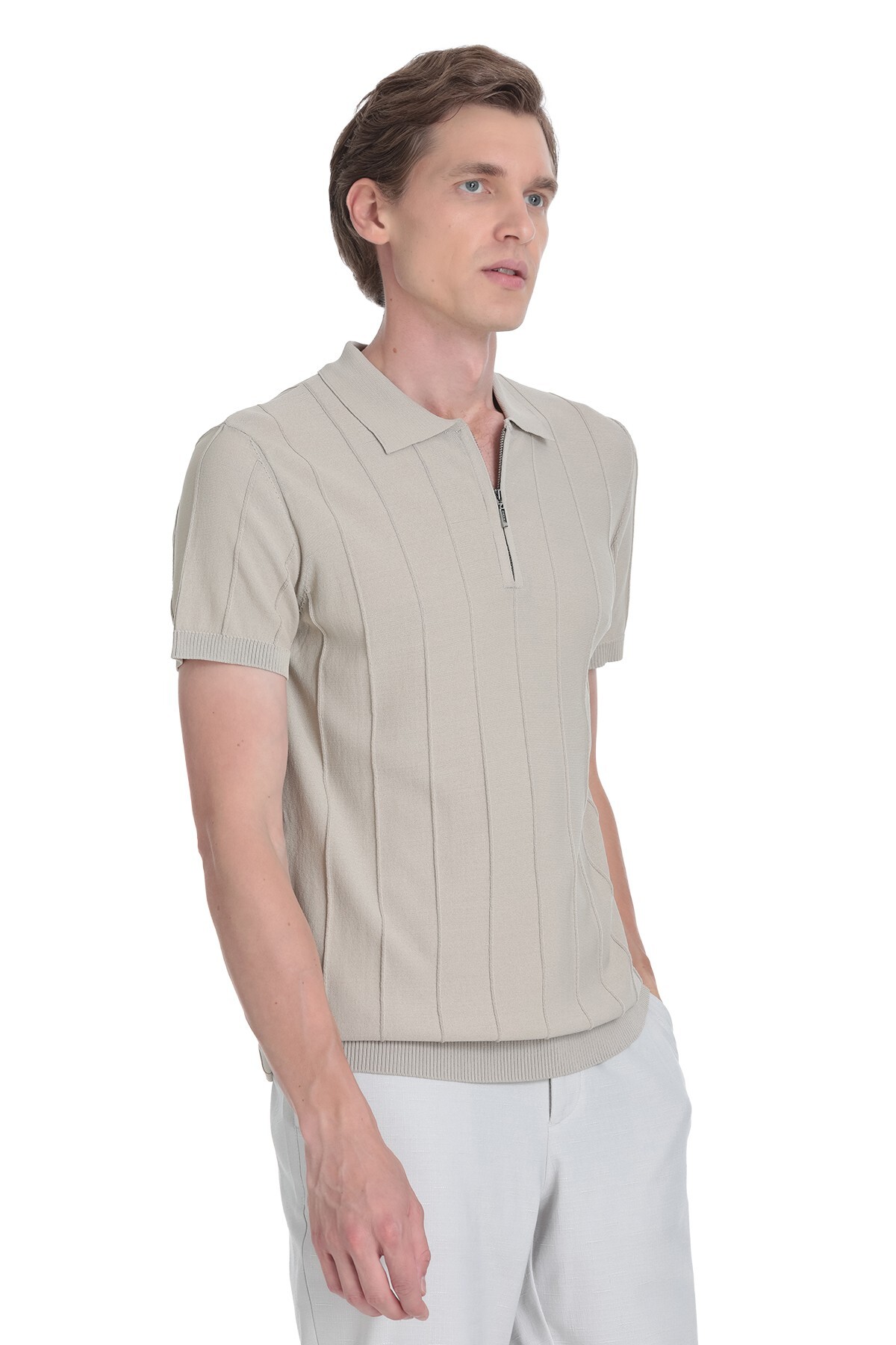 Vizon Regular Fit Polo Yaka Rayon Tişört